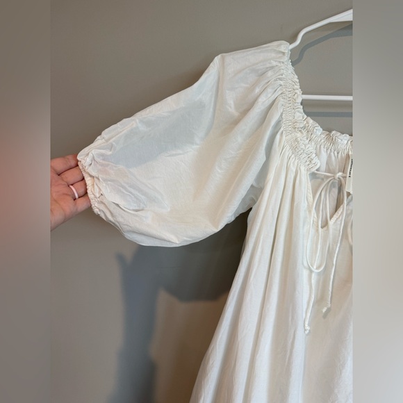 By Anthropologie White Off-The-Shoulder Peasant Dress - Picture 7 of 15